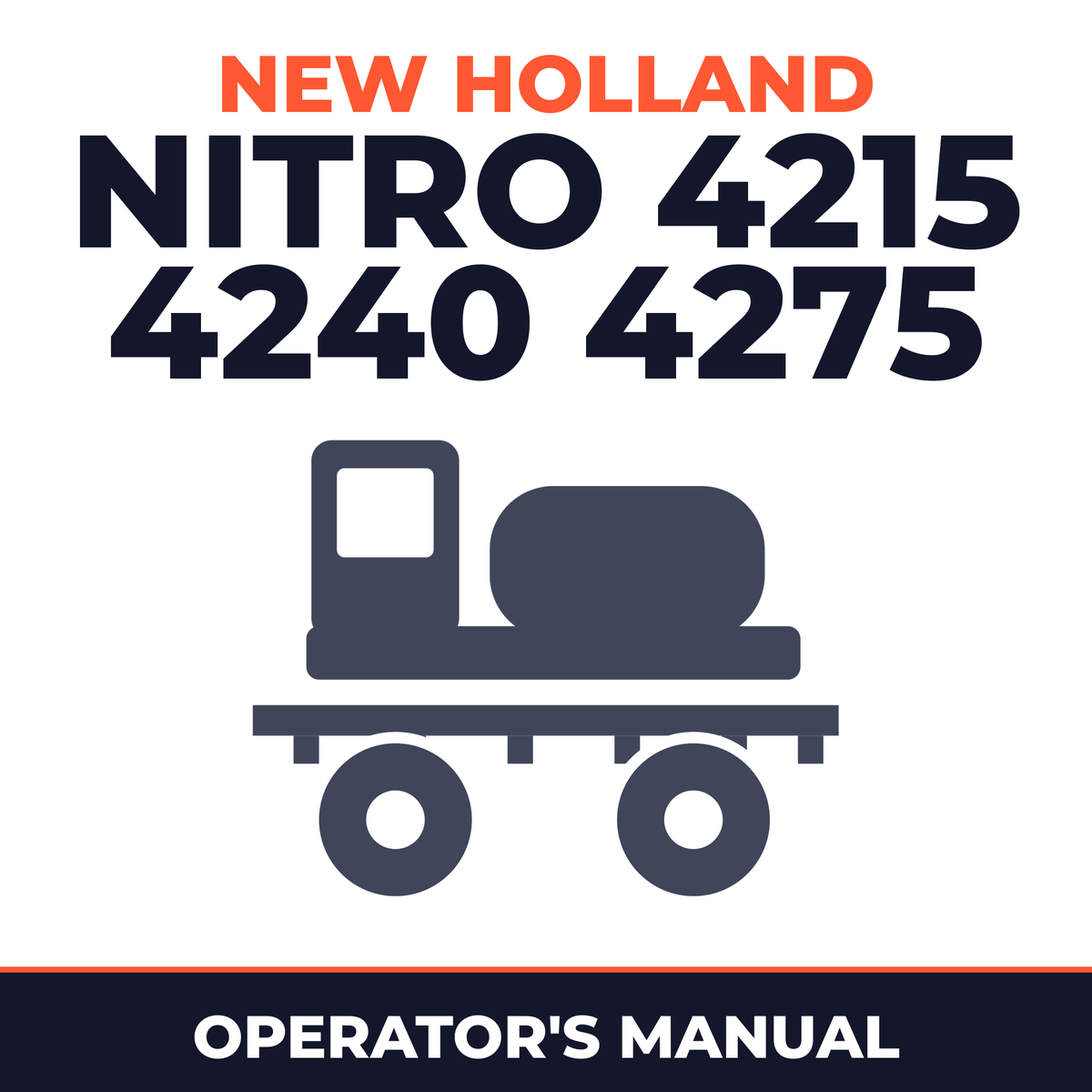 New Holland Nitro 4215 4240 4275 Sprayer Operator's Manual