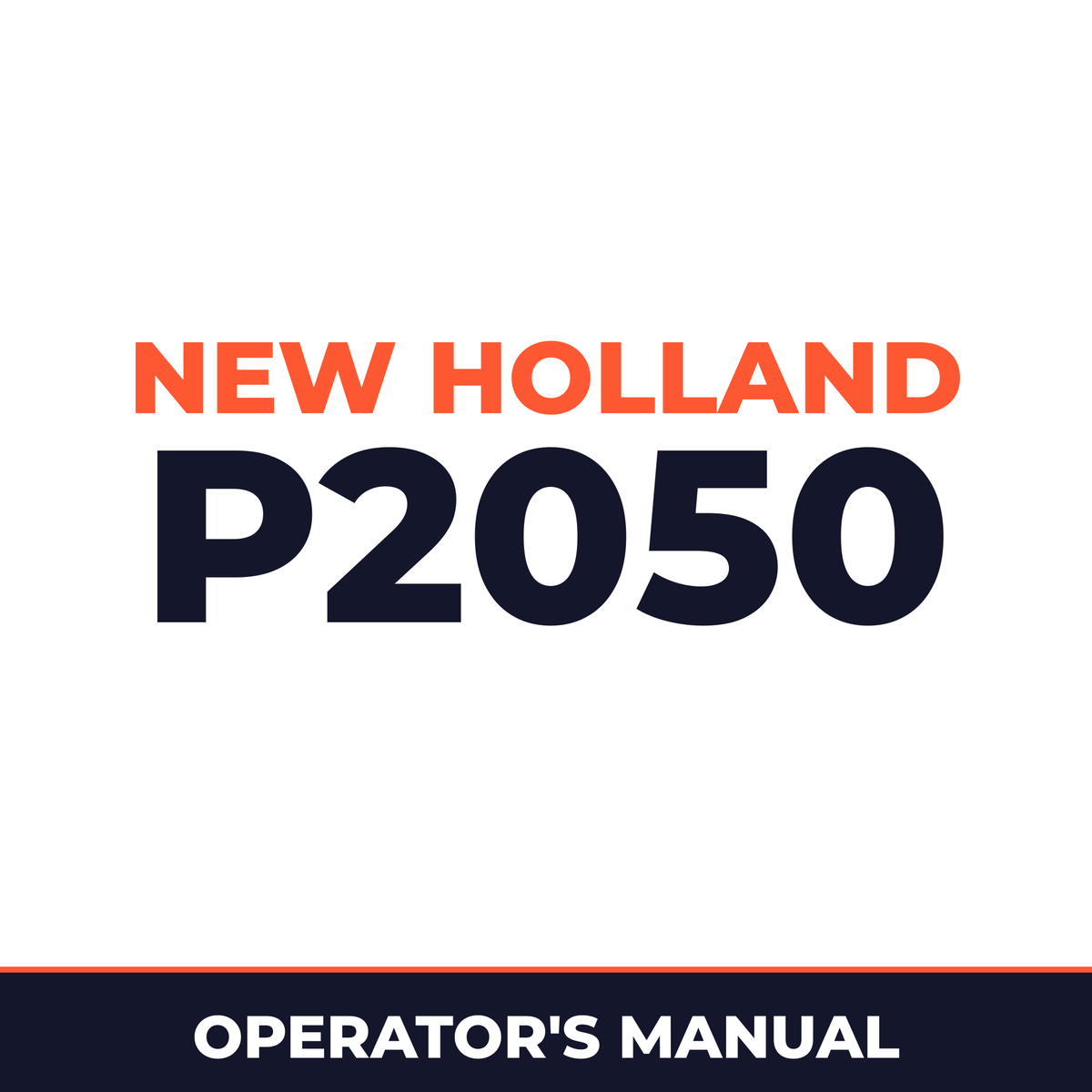 New Holland P2050 Planter Operator's Manual