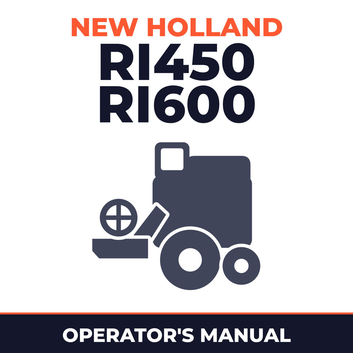 New Holland RI450 RI600 Combine Operator's Manual