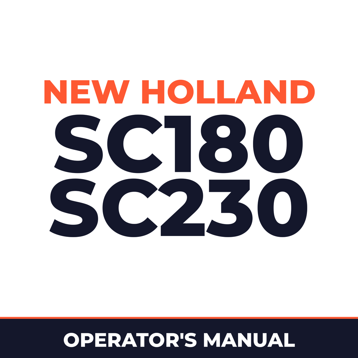 New Holland SC180 SC230 Planter Operator's Manual