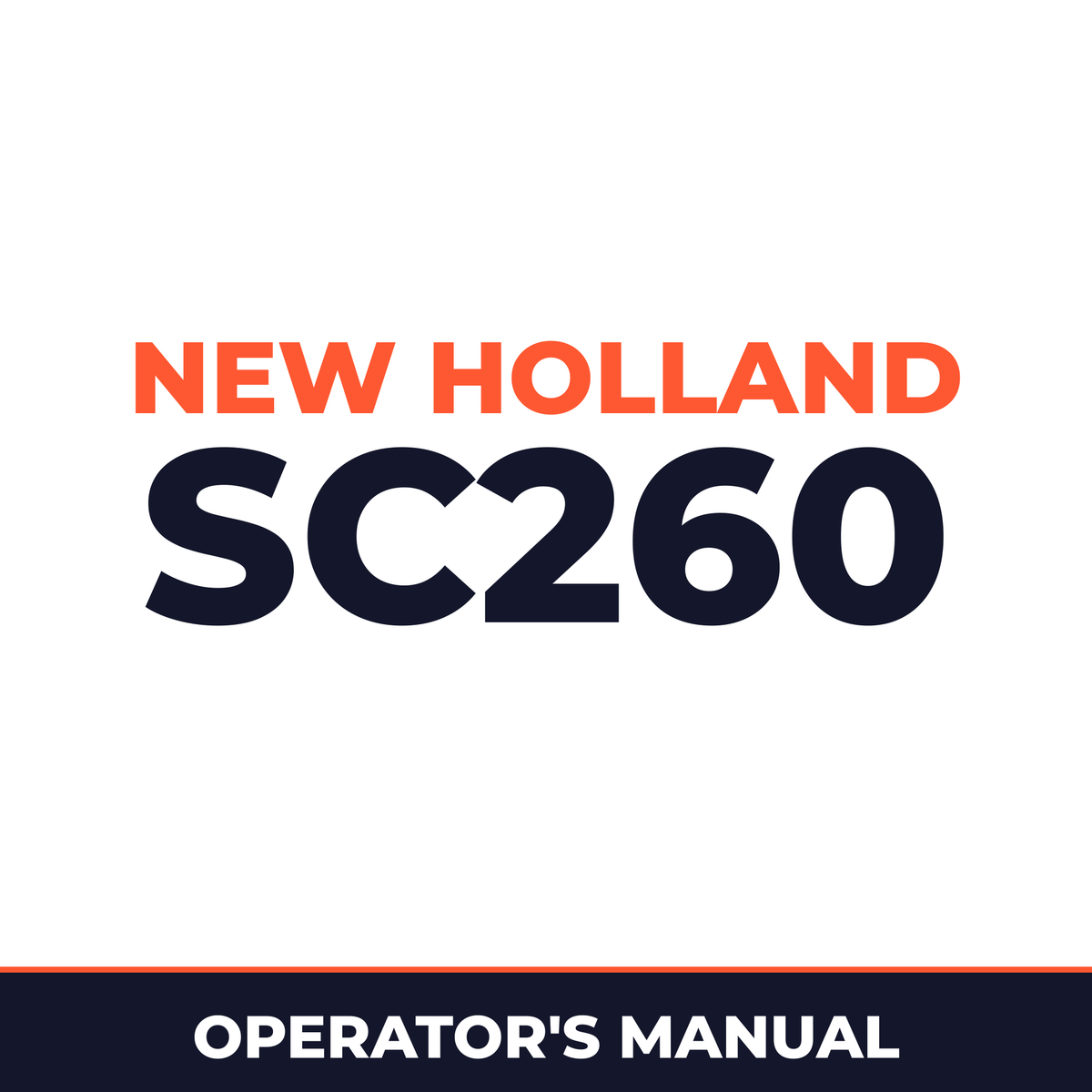 New Holland SC260 Planter Operator's Manual