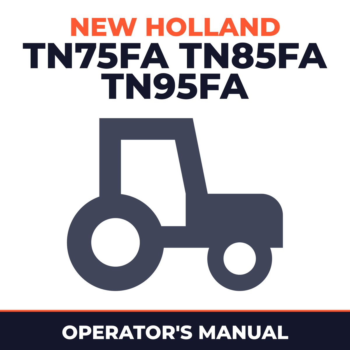 New Holland TN75FA TN85FA TN95FA Tractor Italian Operator's Manual