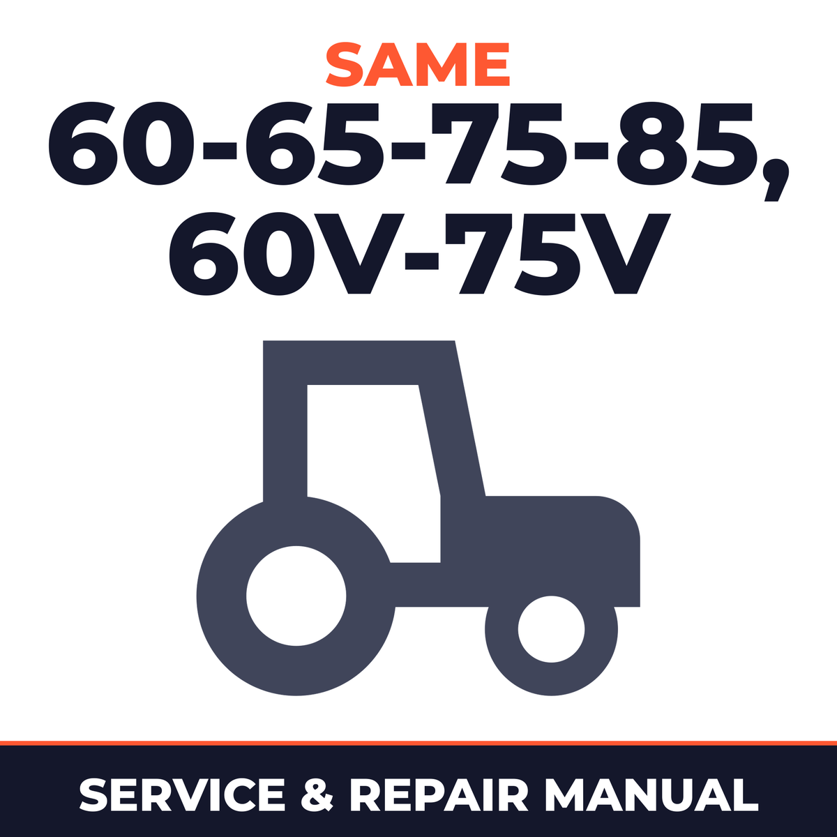 Same Golden 60-65-75-85 Compatto 60V-75V Tractor Service & Repair Manual