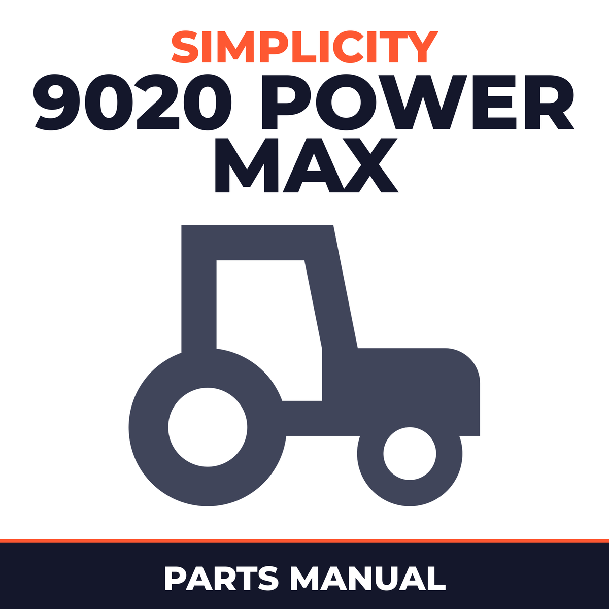 Simplicity 9020 Power Max Tractor Parts Manual