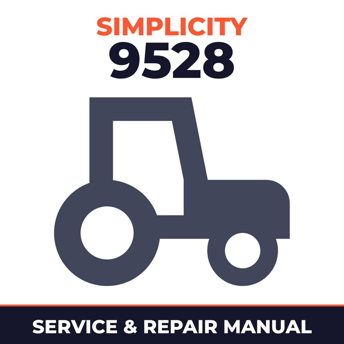 Simplicity 9528 Tractor Service & Repair Manual Set