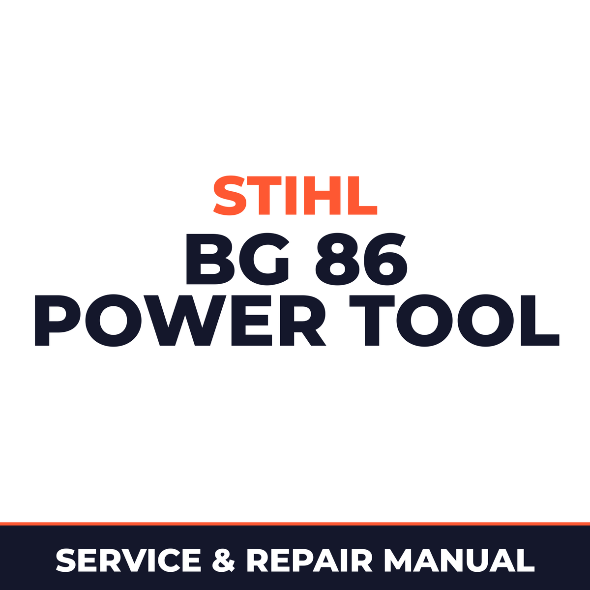 Stihl BG 86 Power Tool Machine Service & Repair Manual