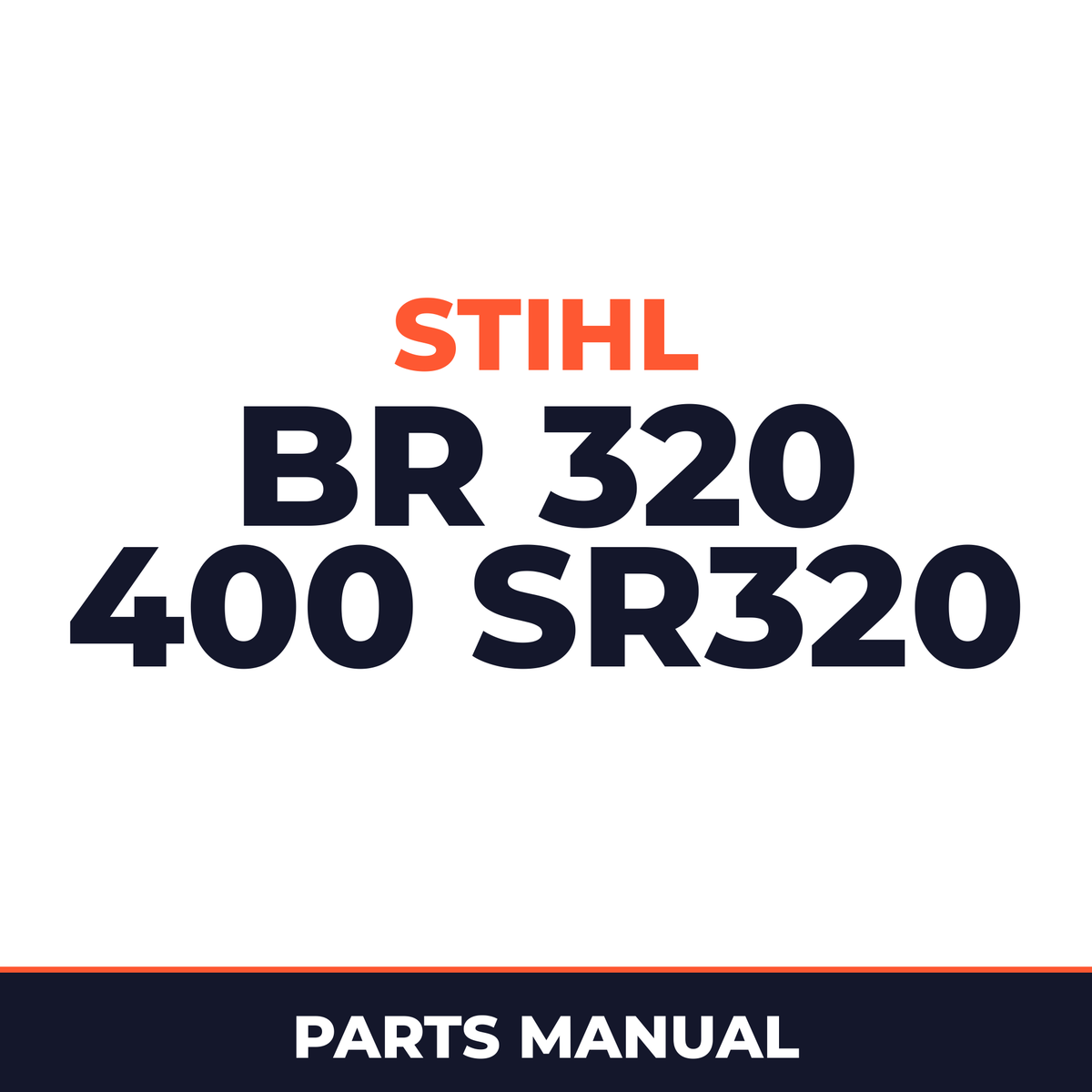 Stihl BR 320 400 SR320 Machine Parts Manual