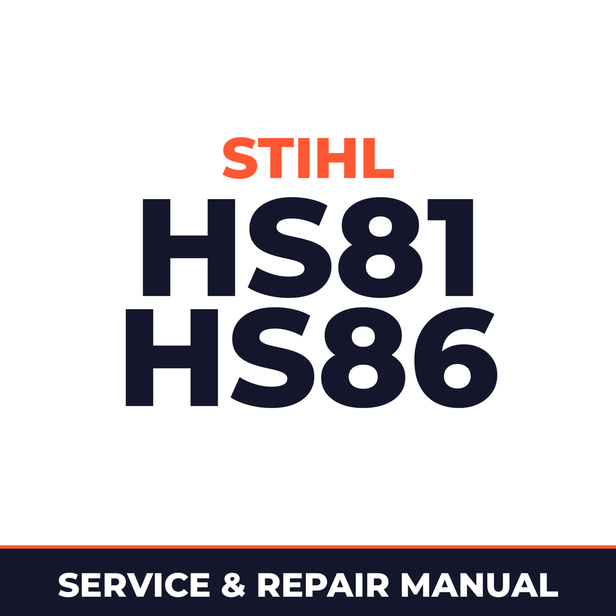 Stihl hs81 hs86 Machine Service & Repair Manual