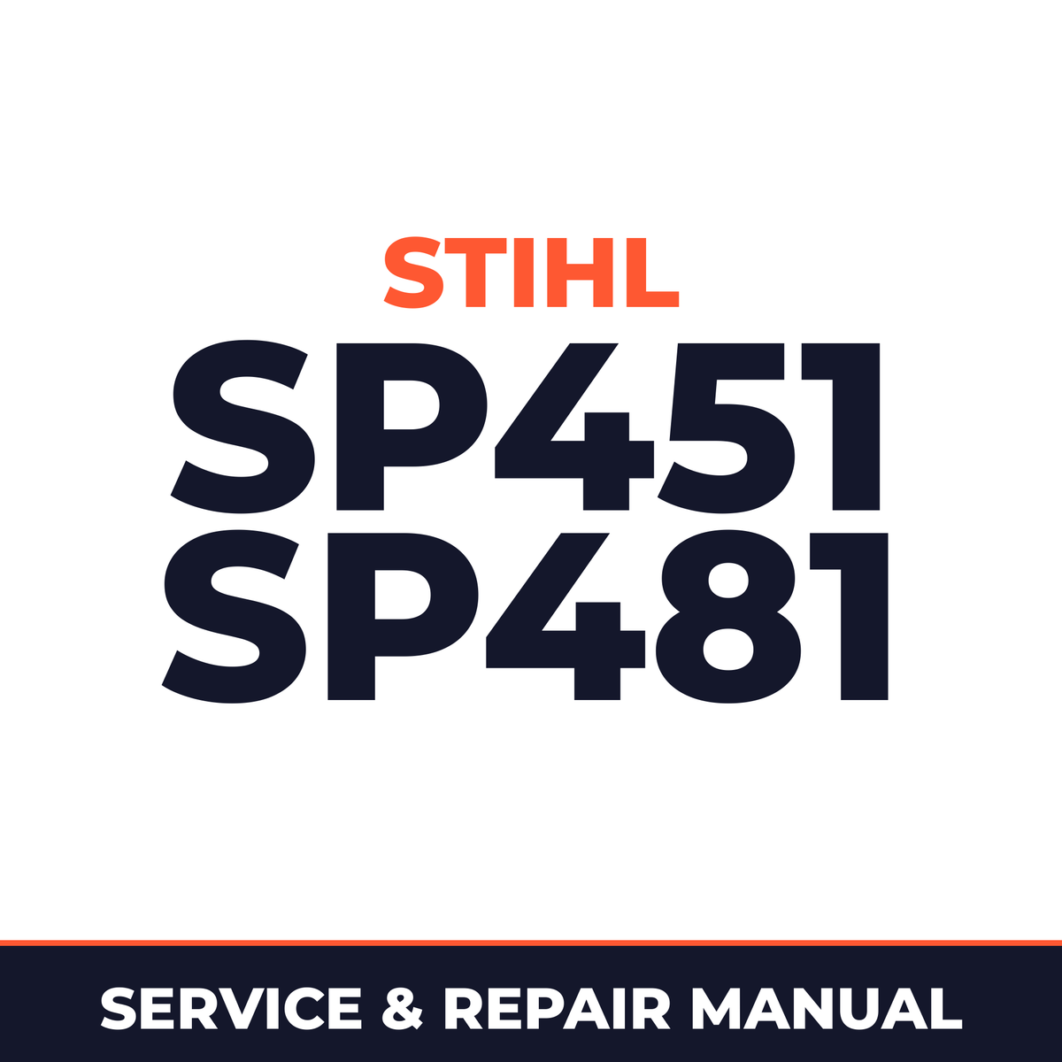 Stihl sp451 sp481 Machine Service & Repair Manual