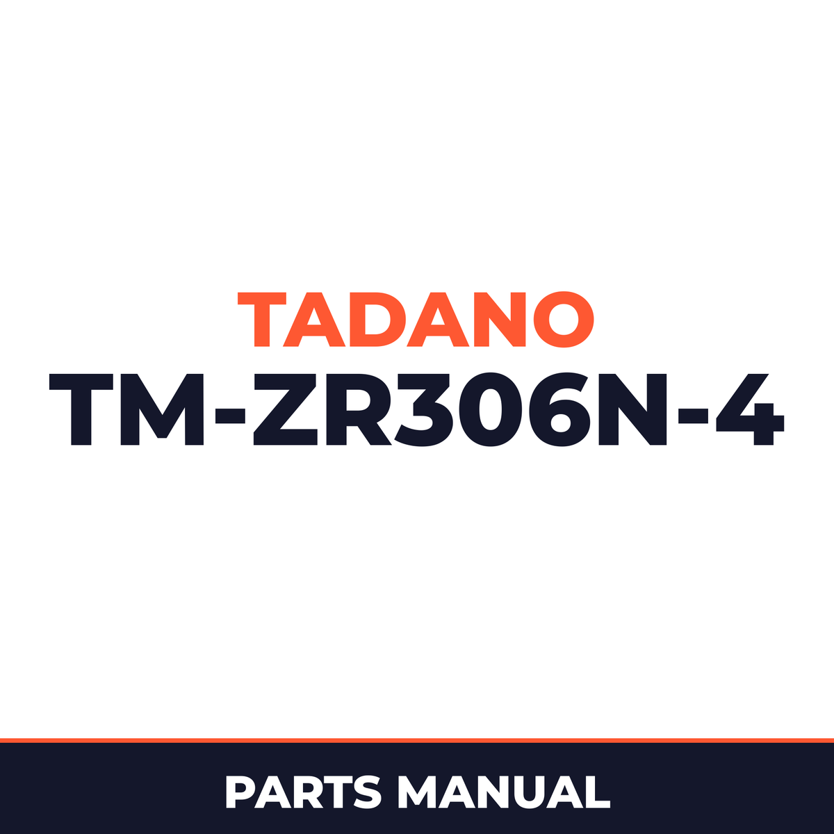 Tadano TM-ZR306N(F)-4 31014010830A FRAME/STD,RADIO CONT.,NABI HOOK Parts Manual