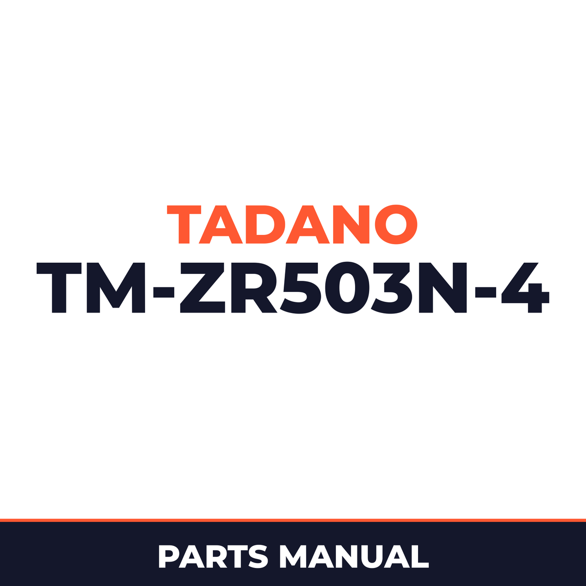 Tadano TM-ZR503N(F)-4 31094010710A FRAME/STD,RADIO CONT.,NABI HOOK Parts Manual