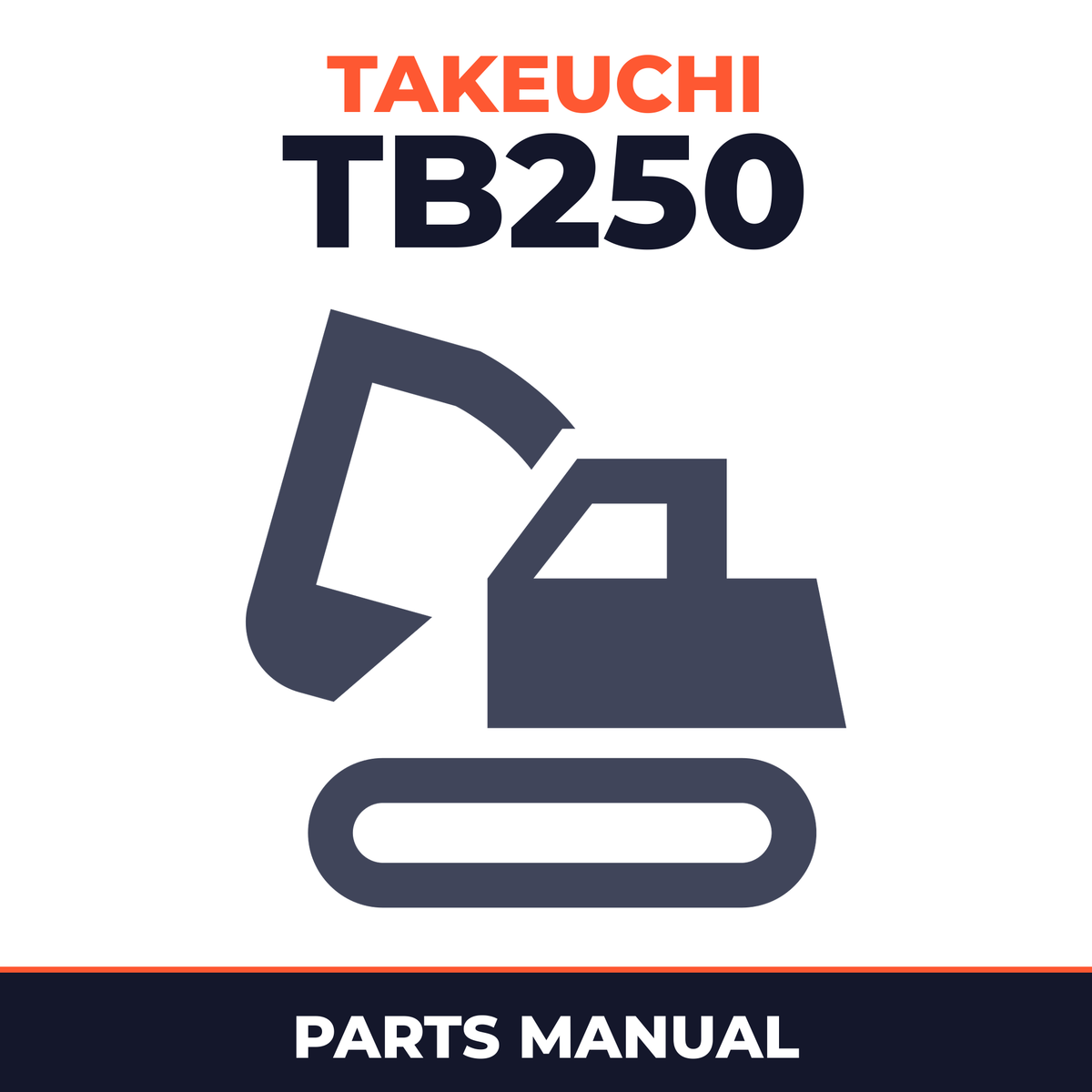 TAKEUCHI Excavator Parts Catalog Manual TB250