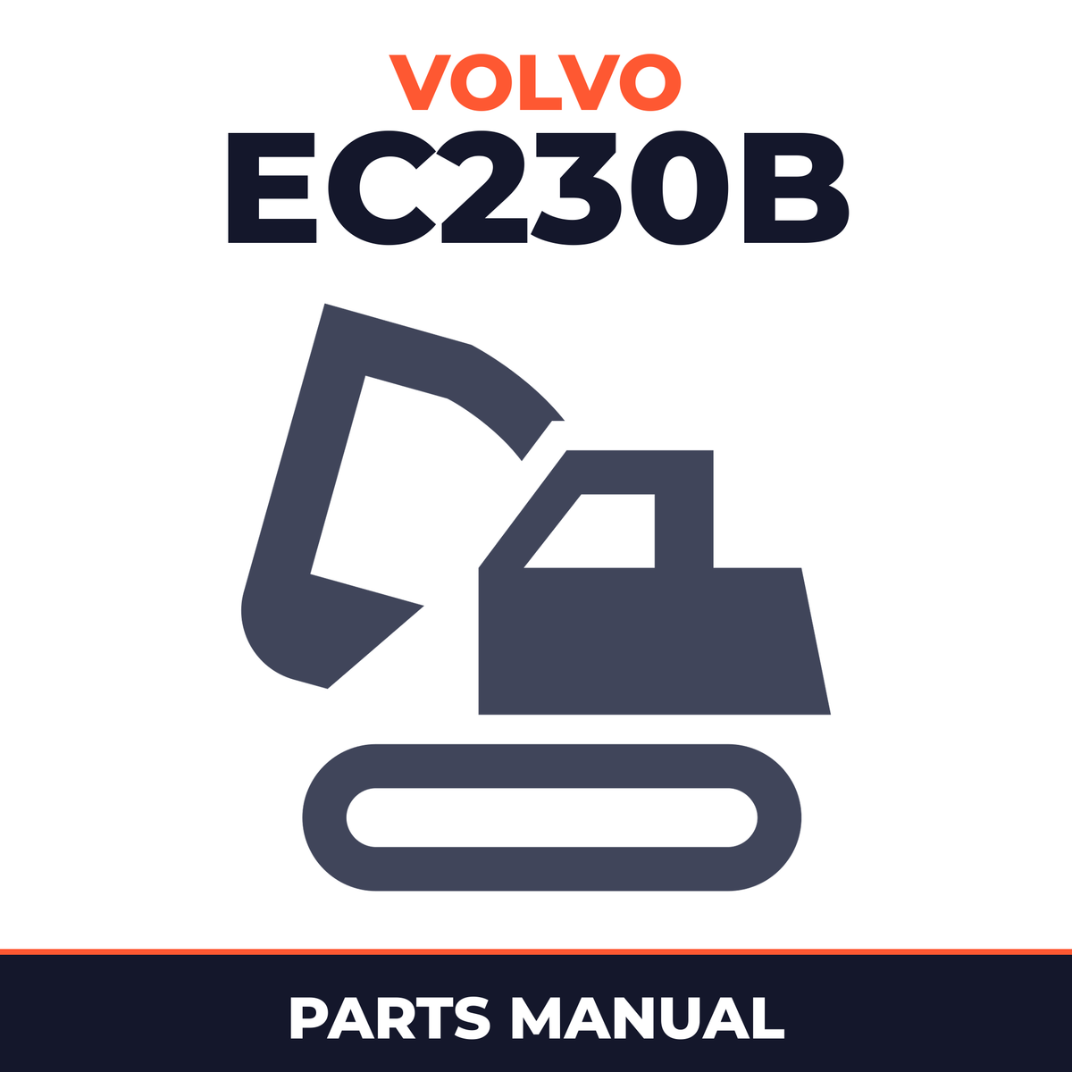 Volvo EC230B Excavator Service Parts Catalogue Manual INSTANT SN: 5252 and up