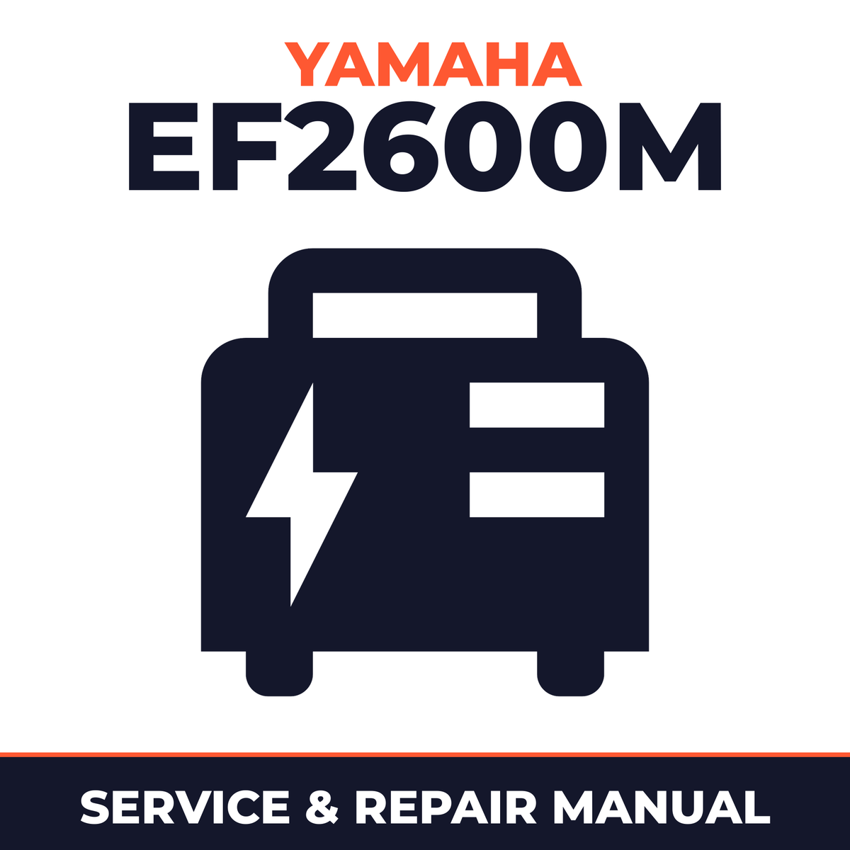 Yamaha EF2600M Service and Repair Manual - power equipment workshop manual cover