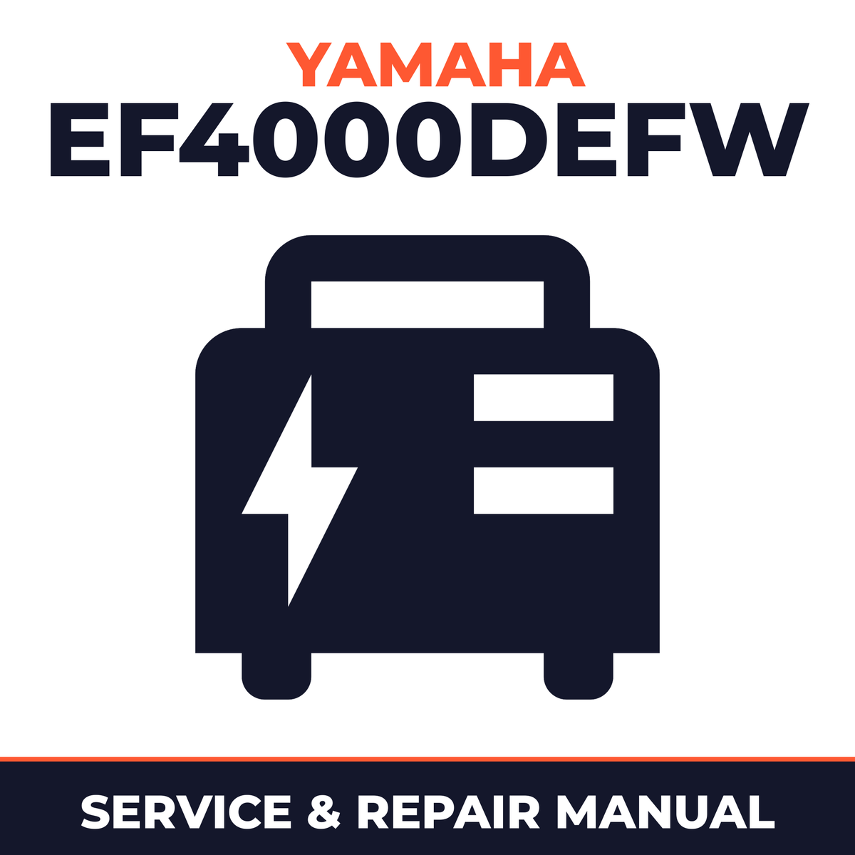 Yamaha EF4000DEFW Service and Repair Manual - power equipment workshop manual cover