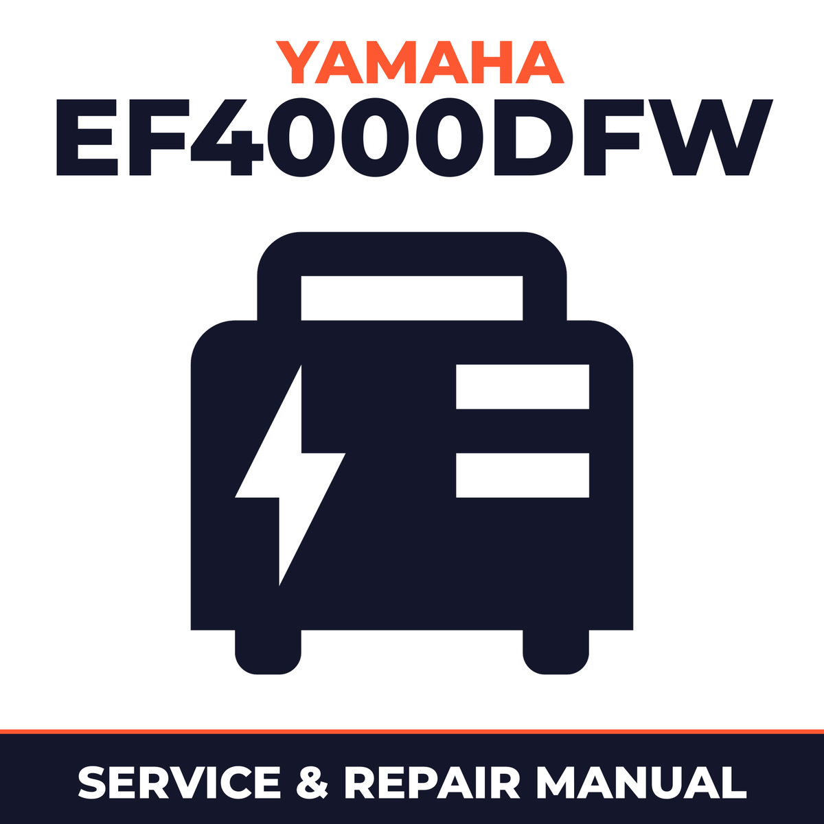 Yamaha EF4000DFW Service and Repair Manual - power equipment workshop manual cover