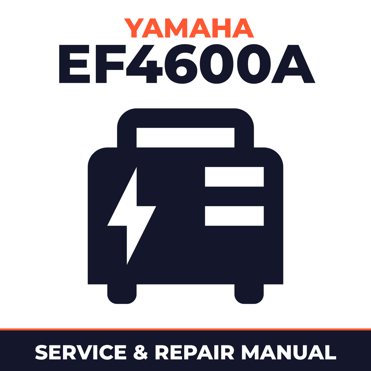 Yamaha EF4600A Service and Repair Manual - power equipment workshop manual cover