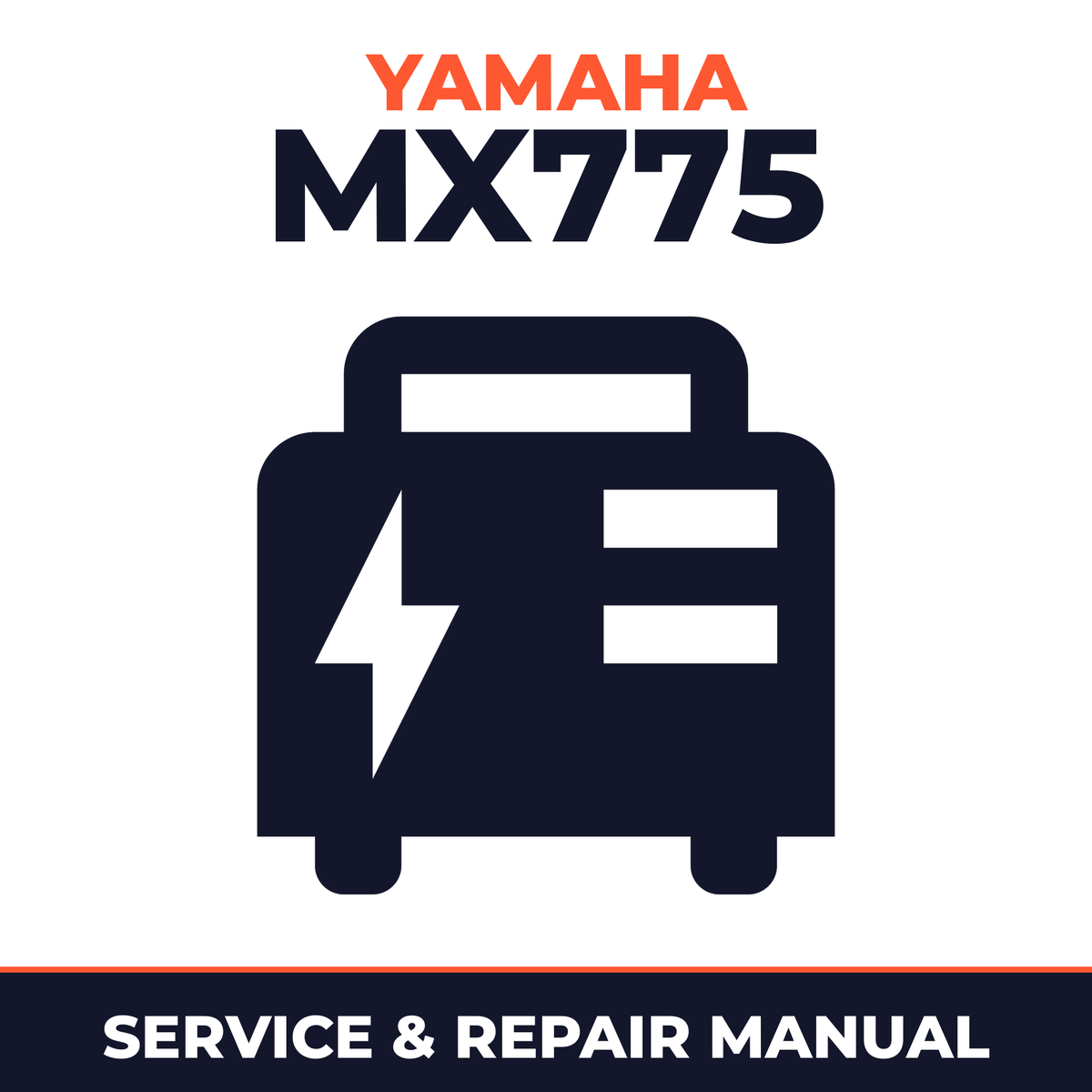 Yamaha MX775 Service and Repair Manual - power equipment workshop manual cover
