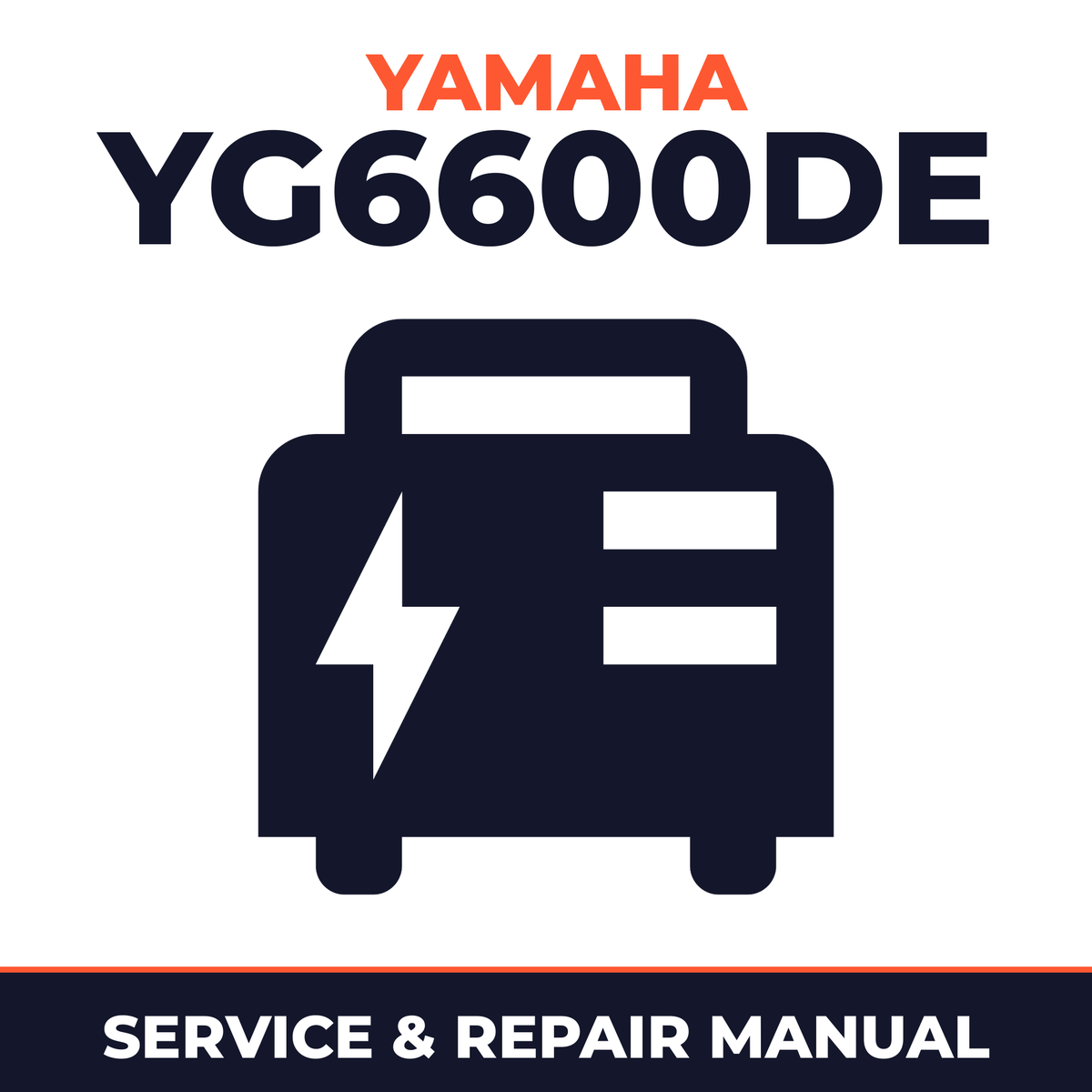 Yamaha YG6600DE Service and Repair Manual - power equipment workshop manual cover
