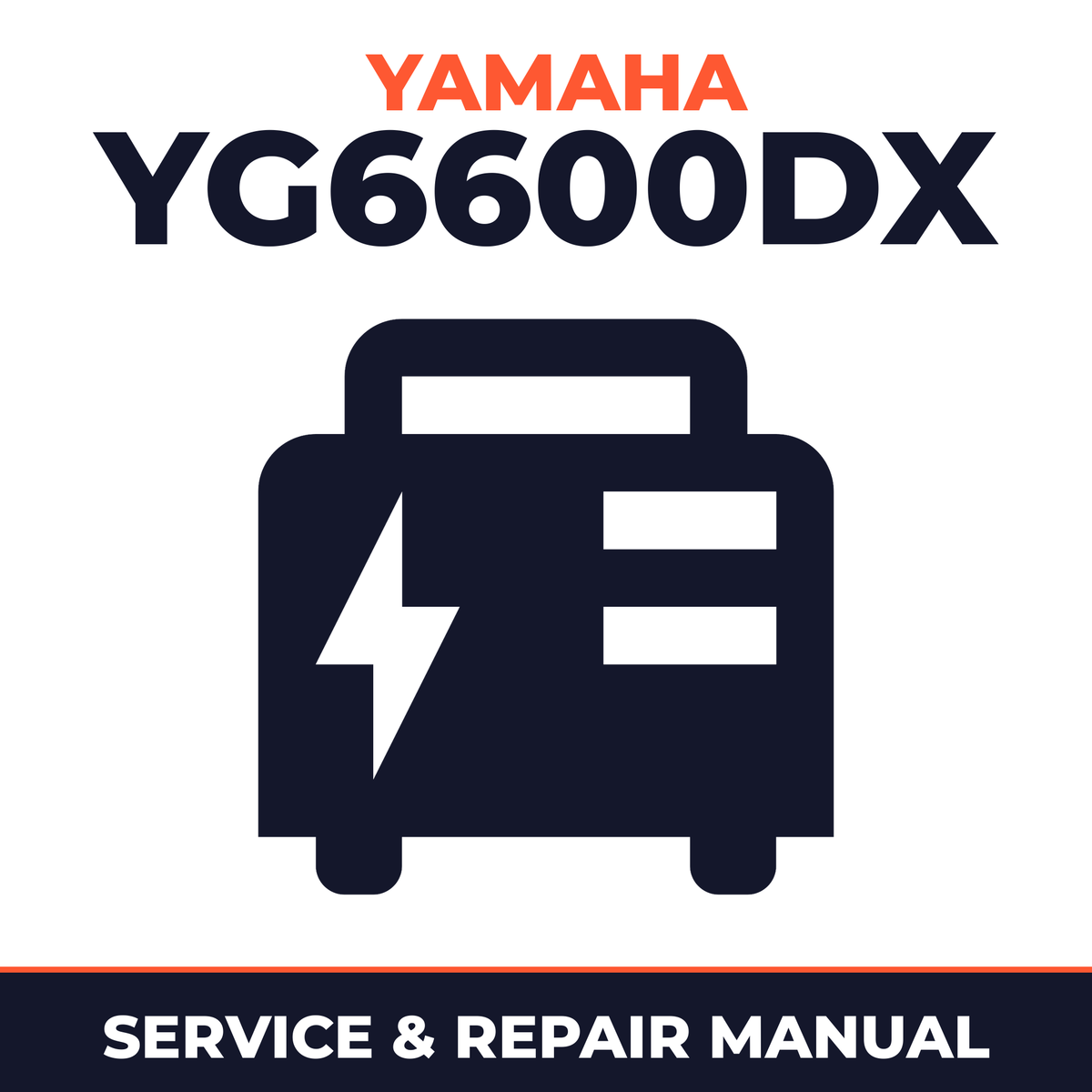Yamaha YG6600DX Service and Repair Manual - power equipment workshop manual cover