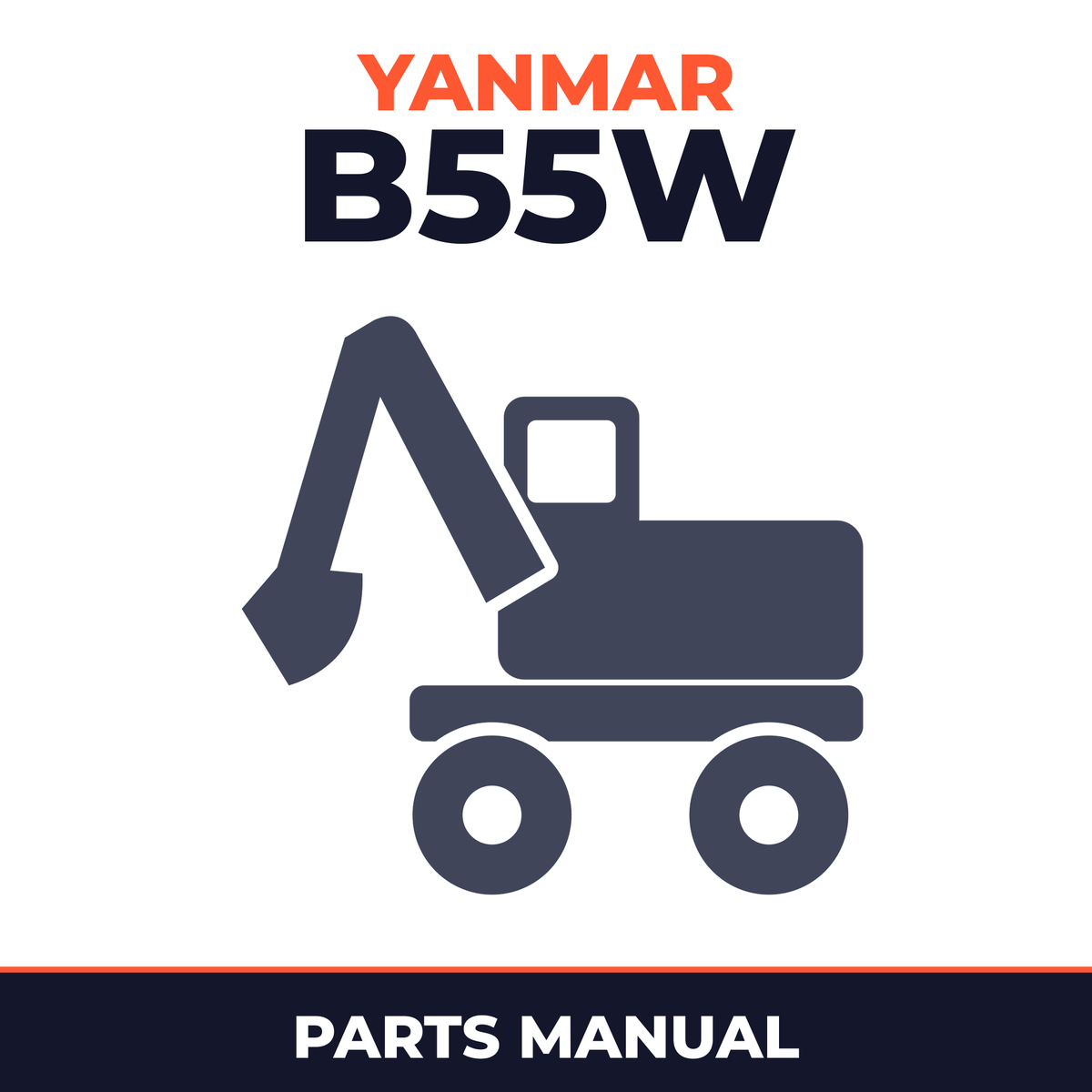 Yanmar B55W Wheel Excavator Parts Catalog Manual