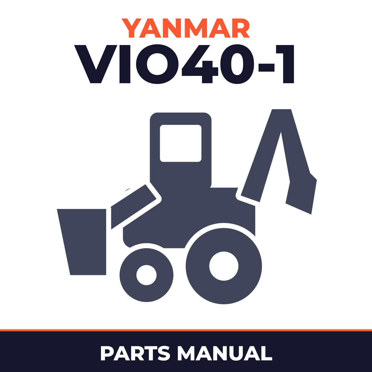 Yanmar Vio40-1 Crawler Backhoe Parts Catalog Manual