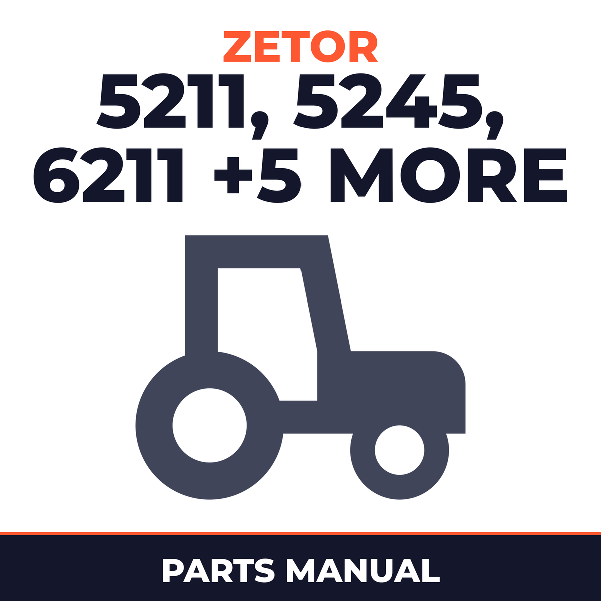 Zetor 5211/5245/6211/6245/7211/7245/7711/7745 Tractor Parts Manual