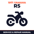 1971 Yamaha R5 Service and Repair Manual - motorcycle workshop manual cover