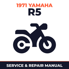 1971 Yamaha R5 Service and Repair Manual - motorcycle workshop manual cover