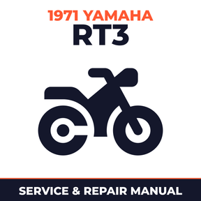 1971 Yamaha RT3 Service and Repair Manual - motorcycle workshop manual cover