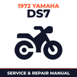 1972 Yamaha DS7 Service and Repair Manual - motorcycle workshop manual cover