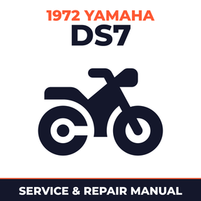 1972 Yamaha DS7 Service and Repair Manual - motorcycle workshop manual cover