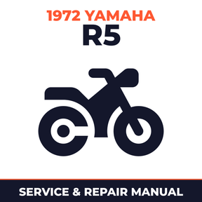 1972 Yamaha R5 Service and Repair Manual - motorcycle workshop manual cover