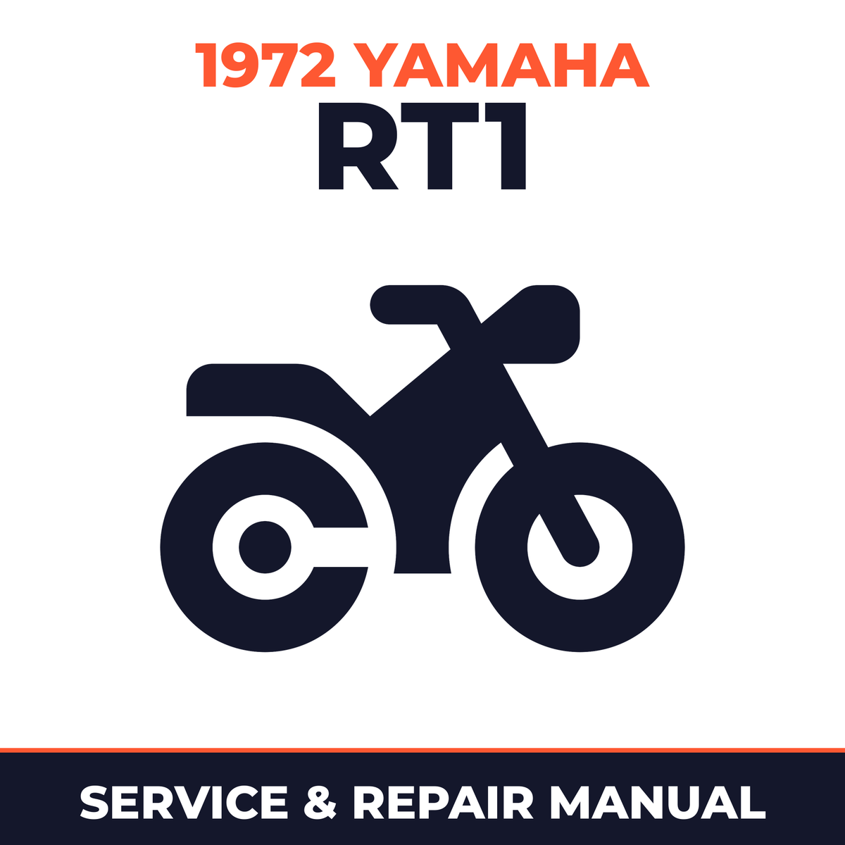 1972 Yamaha RT1 Service and Repair Manual - motorcycle workshop manual cover