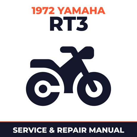 1972 Yamaha RT3 Service and Repair Manual - motorcycle workshop manual cover