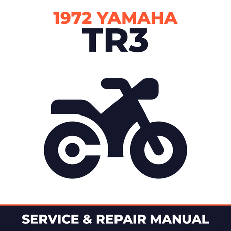 1972 Yamaha TR3 Service and Repair Manual - motorcycle workshop manual cover