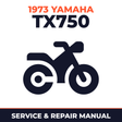 1973 Yamaha TX750 Service and Repair Manual - motorcycle workshop manual cover