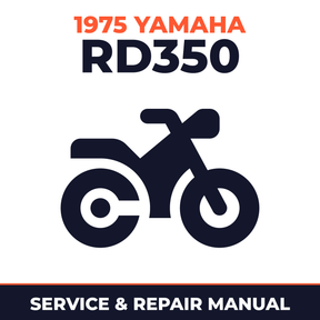 1975 Yamaha RD350 Service and Repair Manual - motorcycle workshop manual cover