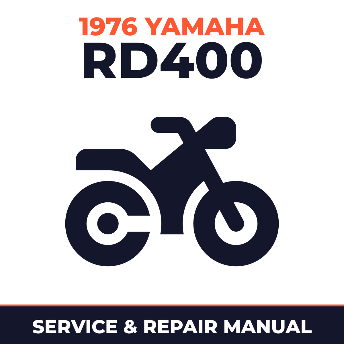 1976 Yamaha RD400 Service and Repair Manual - motorcycle workshop manual cover