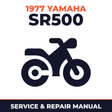 1977 Yamaha SR500 Service and Repair Manual - motorcycle workshop manual cover