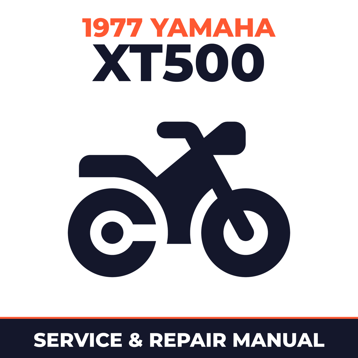 1977 Yamaha XT500 Service and Repair Manual - motorcycle workshop manual cover