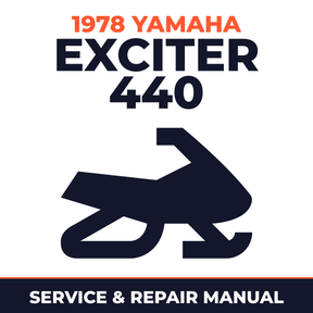 1978 Yamaha EXCITER 440 Service and Repair Manual - snowmobile workshop manual cover