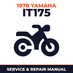 1978 Yamaha IT175 Service and Repair Manual - motorcycle workshop manual cover