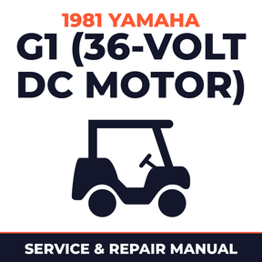 1981 Yamaha G1 (36-VOLT DC MOTOR) Service and Repair Manual - golf car workshop manual cover