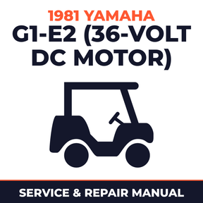 1981 Yamaha G1-E2 (36-VOLT DC MOTOR) Service and Repair Manual - golf car workshop manual cover