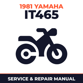 1981 Yamaha IT465 Service and Repair Manual - motorcycle workshop manual cover