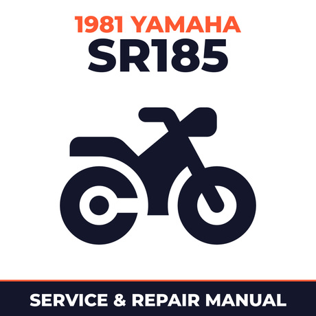 1981 Yamaha SR185 Service and Repair Manual - motorcycle workshop manual cover