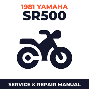 1981 Yamaha SR500 Service and Repair Manual - motorcycle workshop manual cover