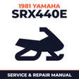 1981 Yamaha SRX440E Service and Repair Manual - snowmobile workshop manual cover