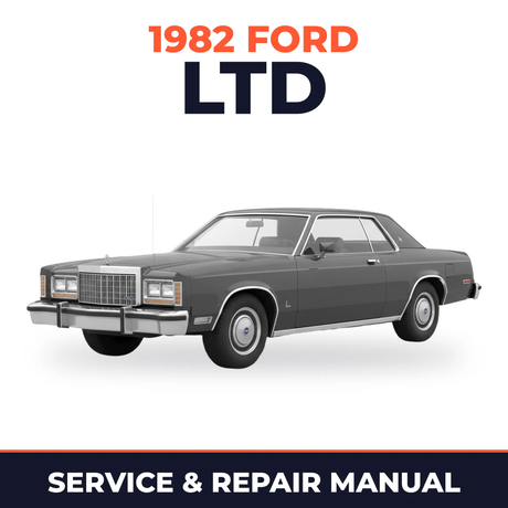 1982 Ford LTD service and repair manual cover with vehicle photo